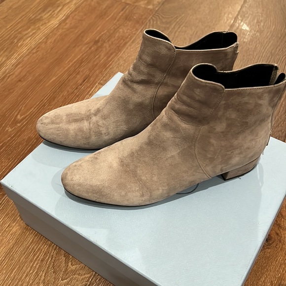 Prada Suede Ankle Booties 36.5 - Picture 2 of 7